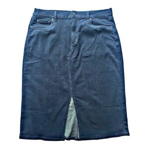 Denim & Co Canyon Retreats Easy Overdye Navy Blue Women’s Denim Skirt
Size 14P‎